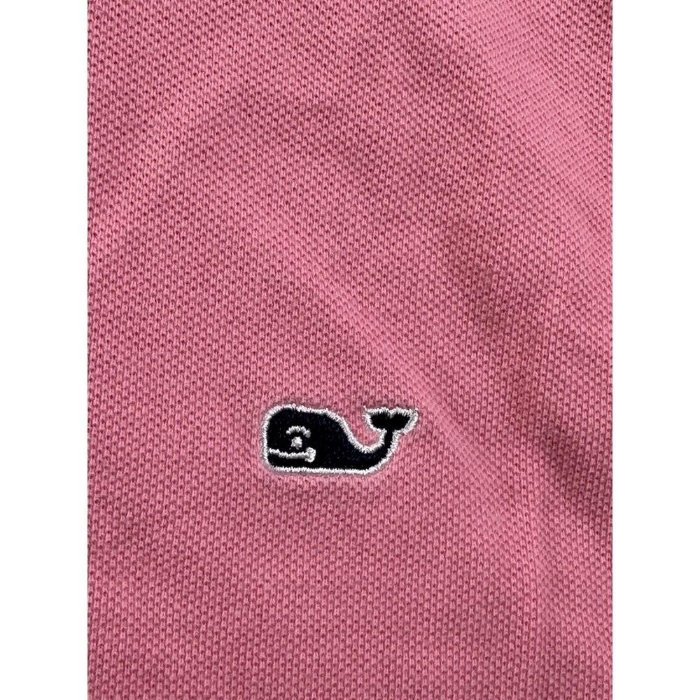 Vineyard Vines Men XL Classic Fit Pink Cotton Piqu Short Sleeve Whale Polo Shirt